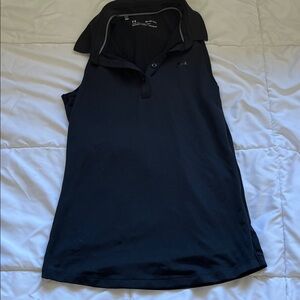 NWOT Under Armour Black Sleeveless Collar Tank Top Size XS